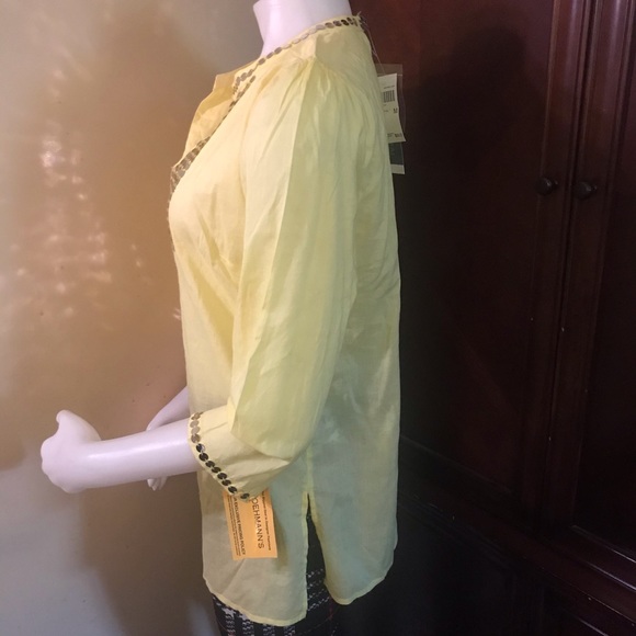 🆕 Audrey Mai Yellow Long Sleeves Blouse-Med - Picture 4 of 7